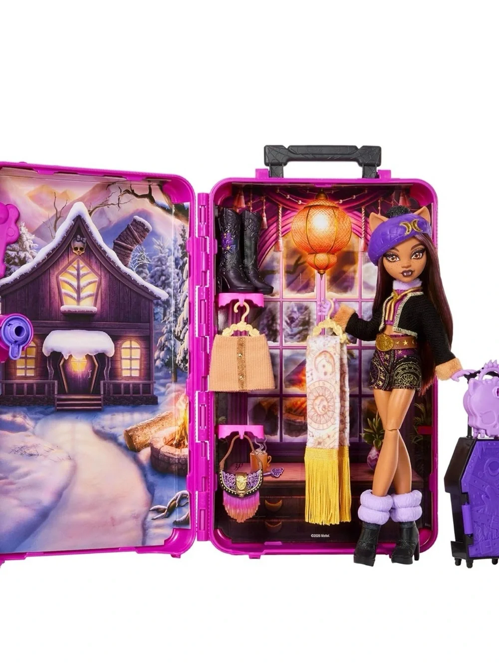 Monster High Cabin Slay-cation Playset — Purple & Pink Artwork